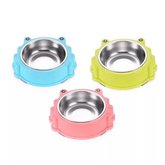 Bát Ăn Cho Chó Mèo Đơn Hình Ếch Inox 20x13x5cm - Paddy Pet Shop